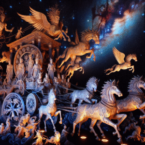 Celestial Chariots: The Skyward Odyssey