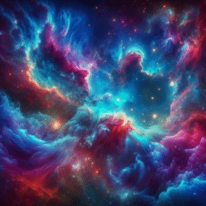 Elysian Nebula: Celestial Dance of Colors