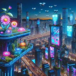 Neon Oasis: The Bio-Urban Garden