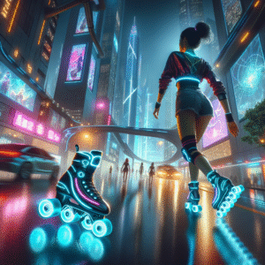 Neon Synthwave Skates