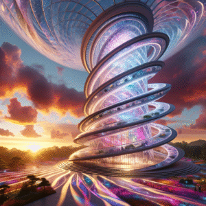The Luminary Spiral: A Dance of Light and Space