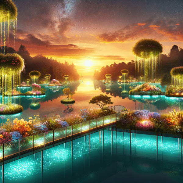 Ethereal Cascade: The Floating Gardens of Lumina